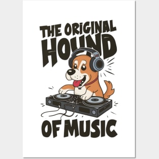 Hound of Music Funny DJ Dog Posters and Art